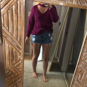 Fuchsia Knit Sweater